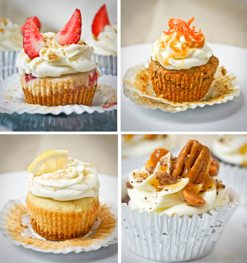 Four Special Creamy Cupcakes