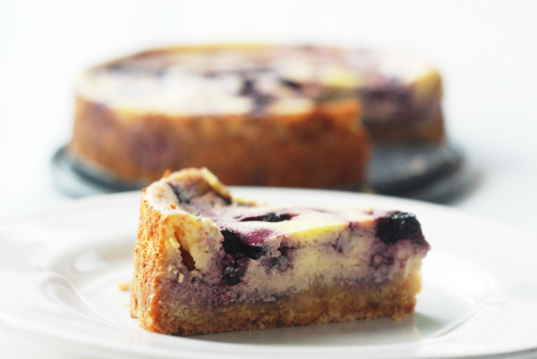 Blueberry Swirl Cream Cheesecake