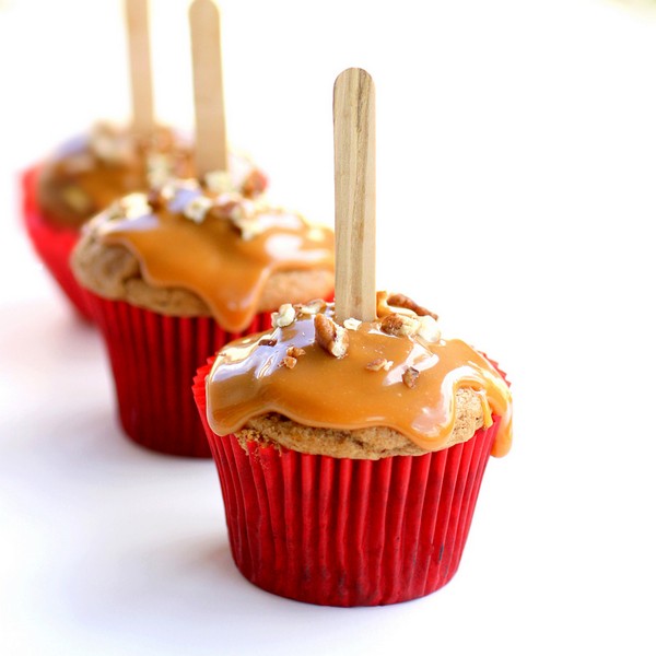 Adorable Caramel Apple Cupcakes