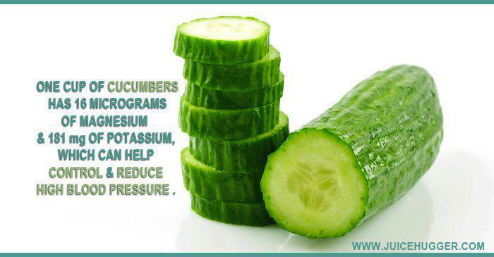 Cucumber Juice can Control & Reduce High Blood Pressure