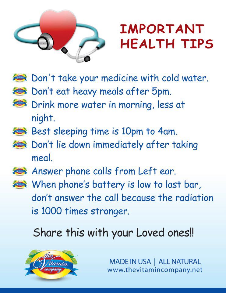 Important Health Tips You May Not Know