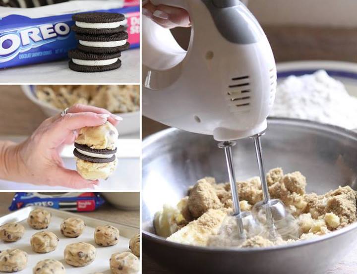 Oreo Stuffed Chocolate Chip Cookies