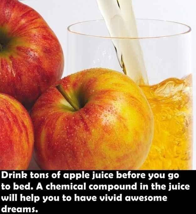 Drink Apple Juice can Have Awesome Dreams