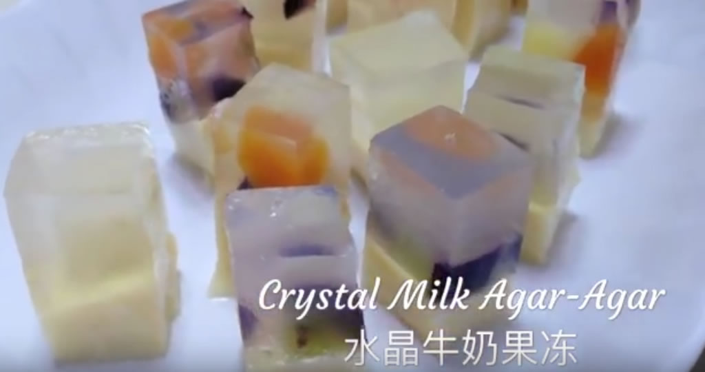 Crystal Milk Agar-Agar Fruits Jelly Desserts